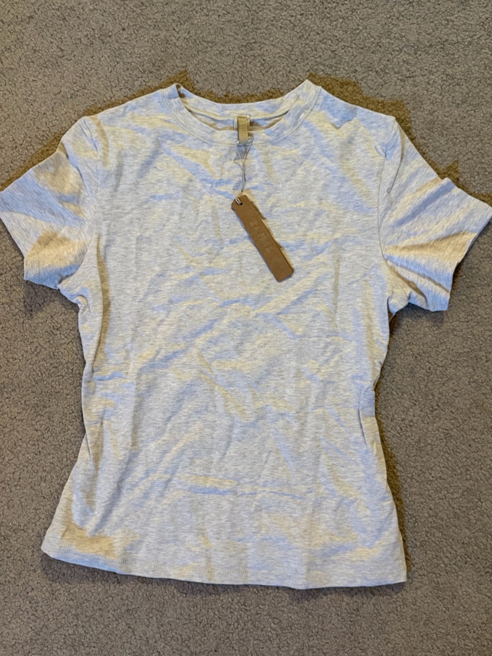 SKIMS Oatmeal Short Sleeve Crew Neck Tee